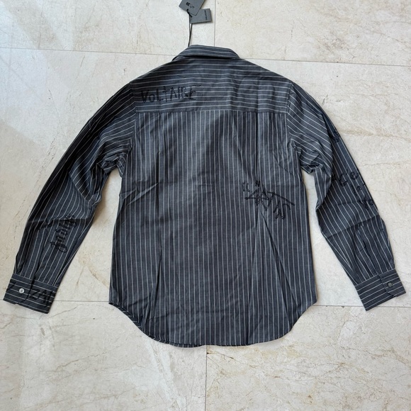 Zadig & Voltaire Taskiz Strass button up shirt embellished striped S - Picture 6 of 16